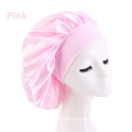 Large Silky Printing Wide Elastic Band Bonnet Satin Sleep Cap for Women Curly Natural Long Hair